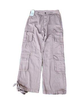 Fashion Sexy Lounge Beige Cotton Multipocket Cargo Pants Sz Medium/Large